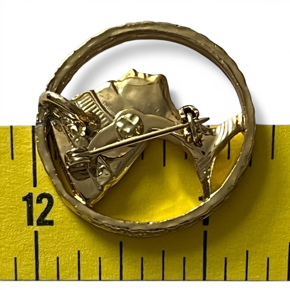 1970s Queen Nefertiti Brooch Pendant Egyptian Revival Pin - Picture 6 of 6